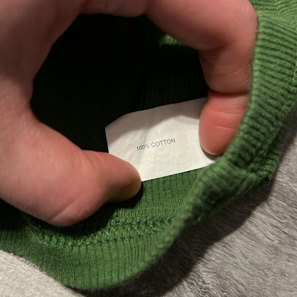 Gap Army Green Ribbed with Rhinestones Tank Top Size Small - Picture 5 of 9